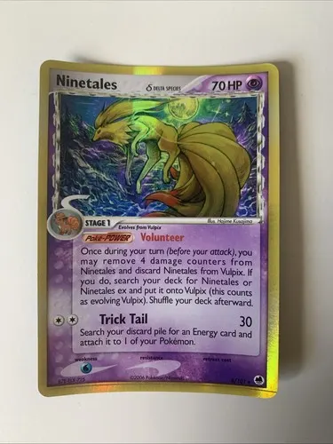 A single holographic Ninetales Delta Species card.